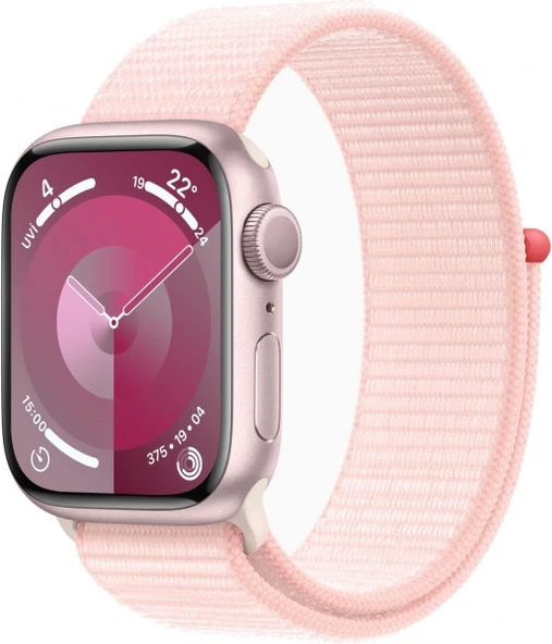 Apple Watch Seri 9 Gps 41MM Pembe Alüminyum Kasa Spor Kordon - M/l MR943TU/A