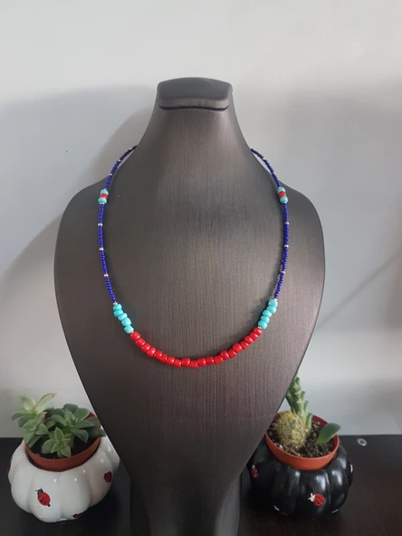 Kum ve Büyük Boncuk Kolye - 4