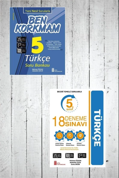 Ata 5.Sınıf Ben Korkmam Türkçe Soru Bankası -18 Deneme Sınavı ürün görseli 1
