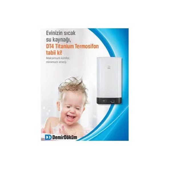 Demirdöküm DT4 Titanium Dijital 80 LT Termosifon 1800 W - 6
