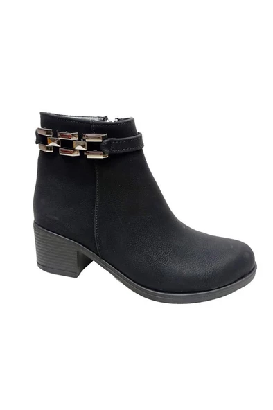 Fix 9302 Yağlı Deri Trend Fashion Fermuarlı Kadın Bot ürün görseli 1