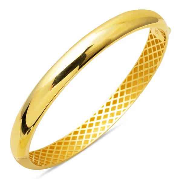 Düz Desensiz 14 Ayar Altın Kelepçe Bilezik ürün görseli 1