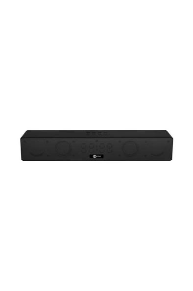 Lecoo DS103 Kablosuz Bluetooth 10W RGB Saat/Alarm Stereo Soundbar Hoparlör Siyah