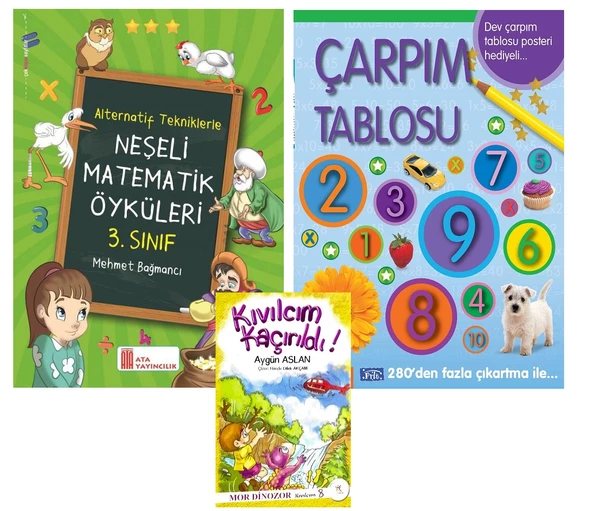 3.Sınıf Neşeli Matematik Öyküleri+Çarpım Tablosu(Poster Hediyeli)