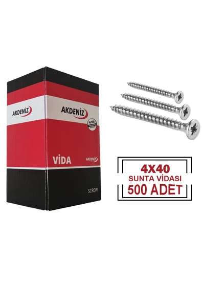 4x40 Sunta Vidası (500 Adet)