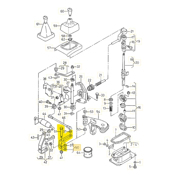 VW Polo Classic 1996-02 Manuel Vites Tamir Kiti Avara Kolu 6K0711201A - 3