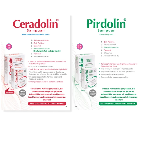 Dermadolin Ceradolin Şampuan 300 ML + Pirdolin Şampuan 300 Ml - 2