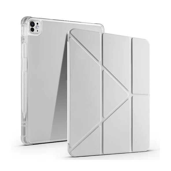 Apple iPad Air 13 2024 Kılıf Zore Tri Folding Kalem Bölmeli Standlı Kılıf - 6