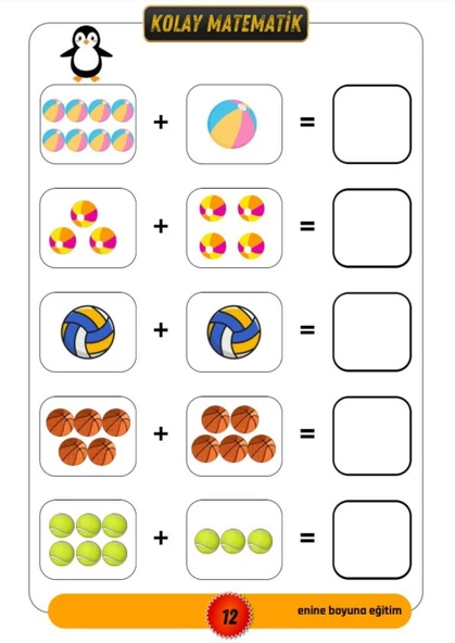Kolay Matematik YAZ-SİL Kitabı (Okul Öncesi, Bir ve İkinci Sınıflar) - Resim 7