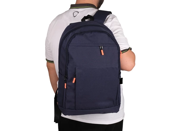 Bagacar 1131 Okul ve Günlük Laptop Bölmeli Sırt Çantası Lacivert - 2