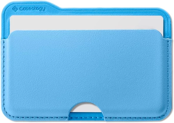 Caseology iPhone için MagSafe özellikli 3 Kartlı Manyetik Cüzdan Folder Pop Sky Blue - AFA07231