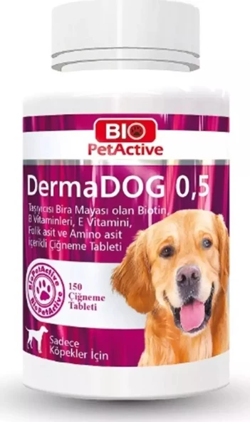 Bio Pet Active Pet Active Dermadog Köpekler Için Bira Mayalı Sarimsakli Tablet 100 Adet