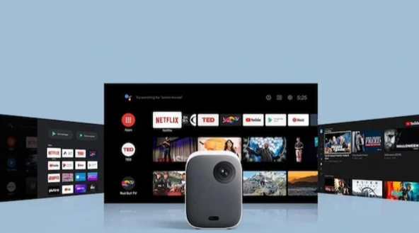 Xiaomi Mi Smart Projector 2 500 Lümen Full Hd Wi-Fi Android Taşınabilir Led Projeksiyon Cihazı - 5