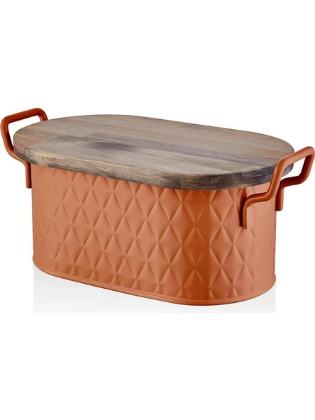 The Mia PZM0071 Prizma Ekmek Saklama Kabı Terracota 40x22x18 Cm - 2