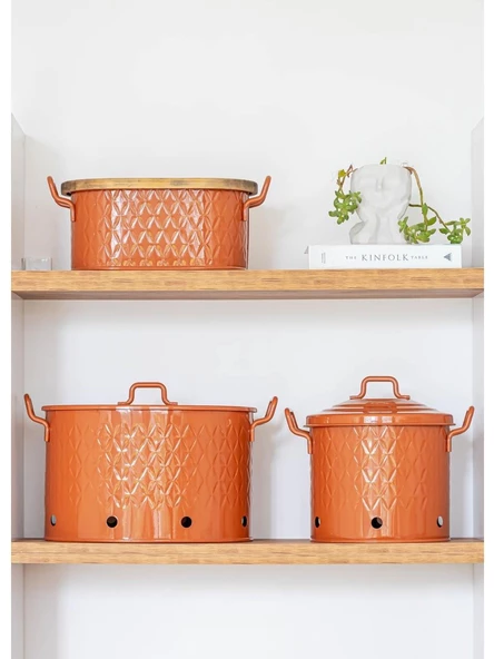 The Mia PZM0071 Prizma Ekmek Saklama Kabı Terracota 40x22x18 Cm - 3