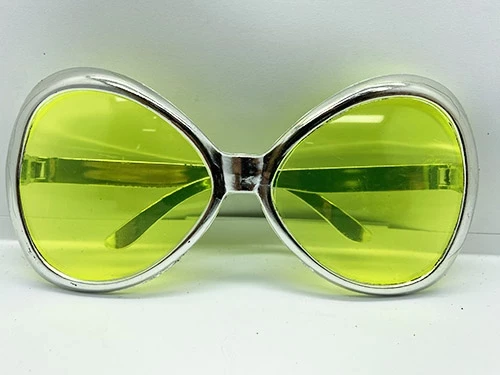 Gümüş Renk Yeşilçam Nostalji 80li Yıllar 90lı Yıllar Parti Gözlüğü  7x16 Cm ürün görseli