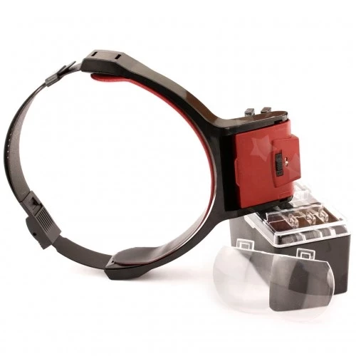 Lens Takmalı 4 Lens , Led Lambalı Şapka Tip Büyüteç - 4