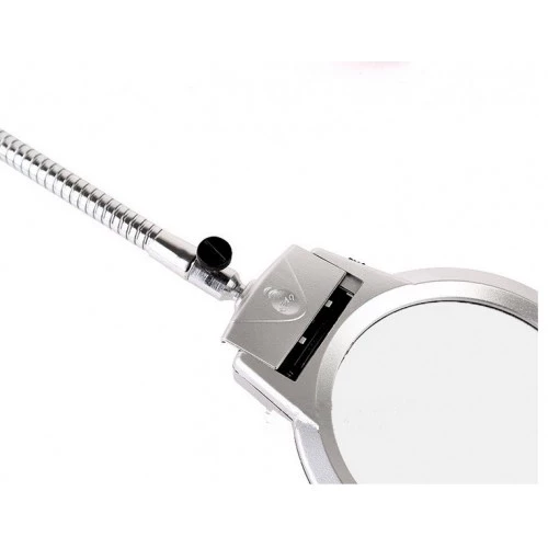 2.5x90 Mm 5x24 Mm Büyüteç, Mandallı Metal Hortumlu Masa Üstü Büyüteç - Resim 4