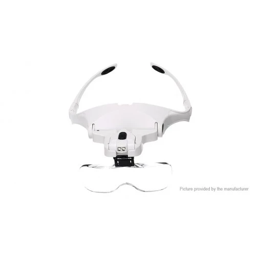 5 Lens 1.0x3.5x, 2led Işıklı  Ile Ayarlanabilir Gözlük Büyüteç9892b2 - Resim 7