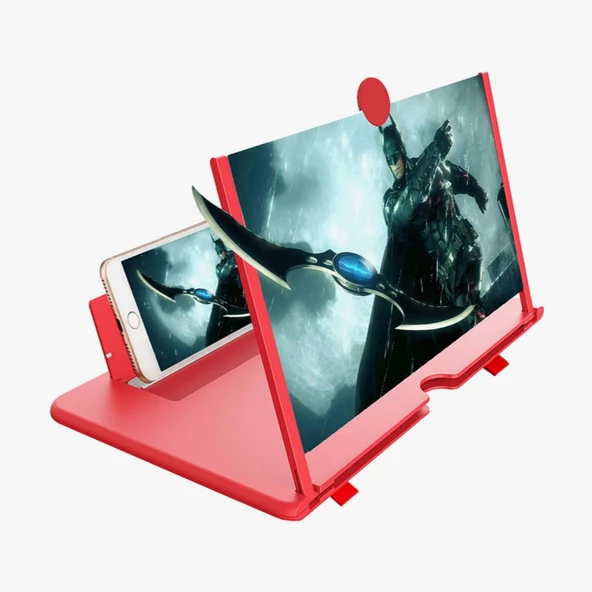 Ekran Büyütücü Geniş Ekran 12" Taşınabilir Telefon ve Tablet 3D Ekran Büyütücü - 2