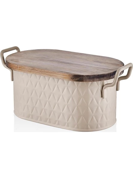 The Mia PZM0037 Prizma Ekmek Saklama Kabı Karamel 40x22x18 Cm - 2
