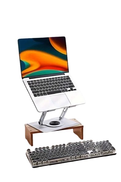 Stant  Ergonomik Dayanıklı Hava Aldıran 360 Derece Dönebilen Laptop Standı - 2