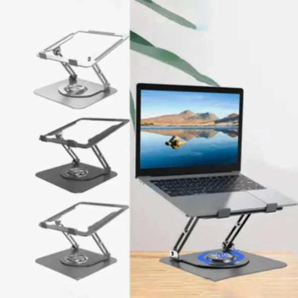 Stant  Ergonomik Dayanıklı Hava Aldıran 360 Derece Dönebilen Laptop Standı - 5