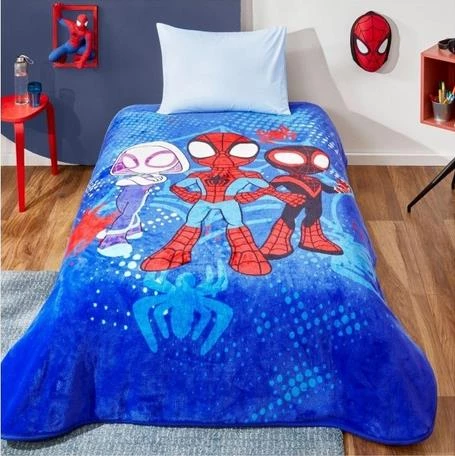 Taç Lisanslı Spidey And Friends Tek Kişilik Battaniye