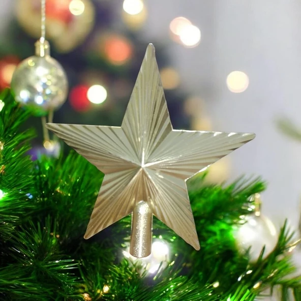 VIP DELUXE GOLD YILBAŞI ÇAM AĞACI TEPE YILDIZI GOLD NOEL AĞACI TEPE YILDIZI GOLD ALTIN 20 CM YILDIZ ürün görseli