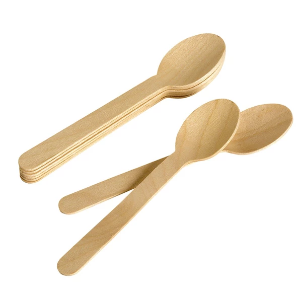 Roll-Up Doğaya Dönüş Ekolojik Doğal %100 Ahşap Kaşık - Kalınlık : 1.8 mm - 16 Cm. - 50'li Paket - Resim 2