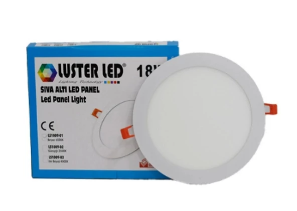 LUSTER 18W YUVARLAK LED PANEL SPOT 6500K BEYAZ