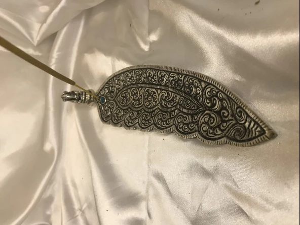 Çubuk Tütsülük İşlemeli Çelik Gümüş Buda Budha Ganesa - Resim 7