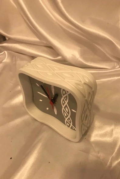 Saat Masa Saati Seramik Yamuk - Resim 6