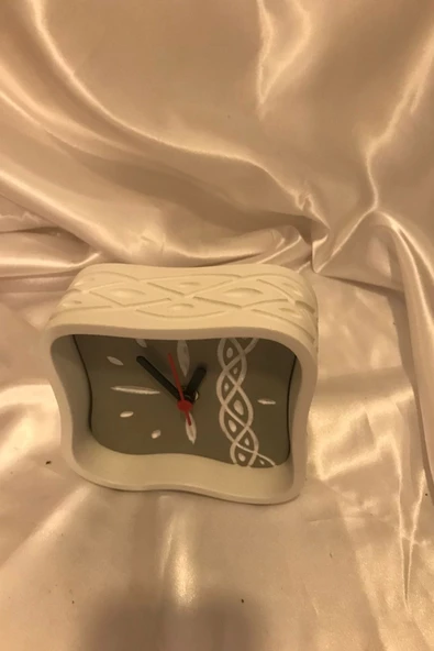 Saat Masa Saati Seramik Yamuk - Resim 3