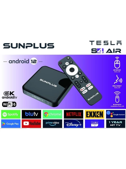 Sunplus Tesla S4 Air 32 GB 4K Android TV Box