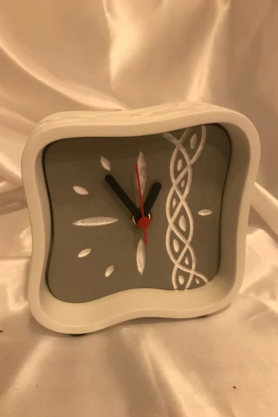 Saat Masa Saati Seramik Yamuk - Resim 9