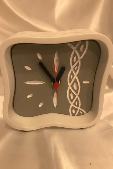 Saat Masa Saati Seramik Yamuk - Resim 8
