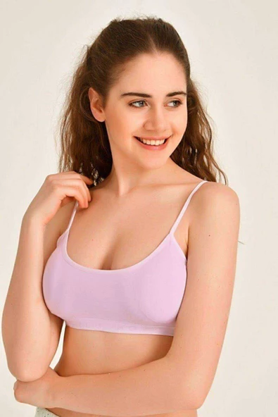 Pedli İp Askılı Krem ve Pembe Büstiyer 2 adet - 3