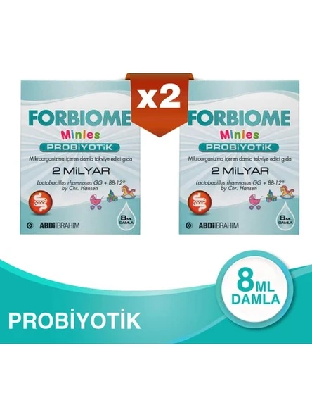 Forbiome Minies Probiyotik Damla 8 ml 2'li