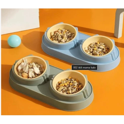 Periboia Mikopet Çift Bölmeli Mama ve Su Kabı