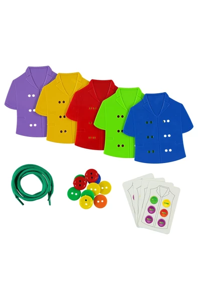 Periboia Düğme İlikleme Oyunu 3+ Yaş Aktivite Oyunu Eğlence Kutusu Eğitici Oyuncak - 4