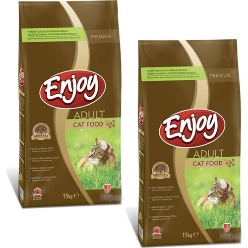 Enjoy Tavuklu Yetişkin Kedi Maması 15 kg +1 kg  2'li Set