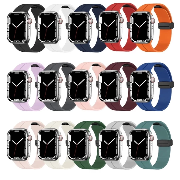 Apple Watch 10 Serisi 42mm Redclick KRD-84 Magnetik Toka Spor Silikon Kordon - Resim 2
