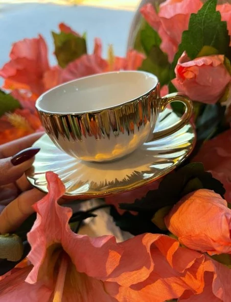 Sembol Moraless Kahve Fincanı Takımı 6 Kişilik PUREBONE-203 - 6