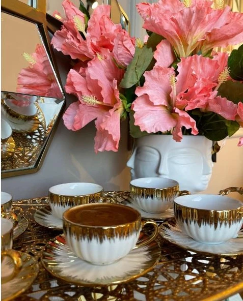 Sembol Moraless Kahve Fincanı Takımı 6 Kişilik PUREBONE-203 - 3