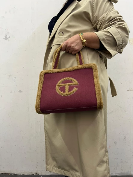 W Ugg X Telfar Bordo Çanta - Resim 3