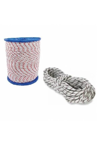 10 Metre 8 Mm Kalınlık Örgü Ip Halat Çadır Branda Tente Bağlama Iskota 8 Mm - 3