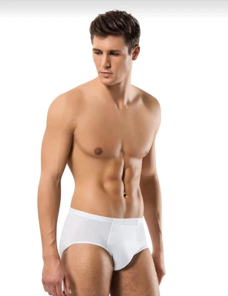 ERDEM 1300 ERKEK PENYE SLİP KÜLOT 6 ADET  BEYAZ 2XL - 2