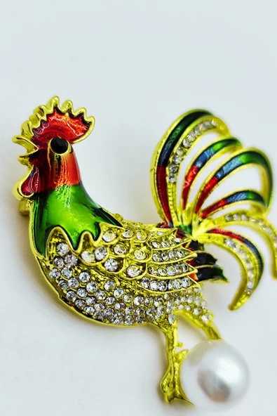 Zarif Horoz Broş - Resim 2
