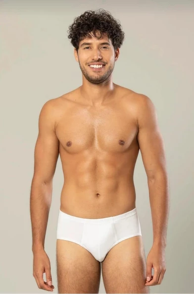 ERDEM 1300 ERKEK PENYE SLİP KÜLOT TEKLİ  BEYAZ L ürün görseli 1